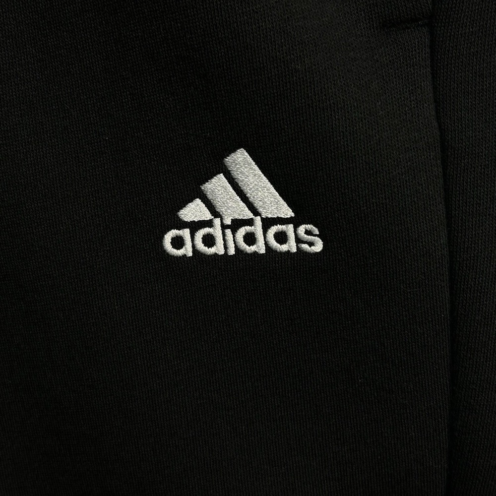 Adidas Essentials 3-Stripes Mens Fleece Bermuda Shorts Sz LT3 33x12" Black White - Picture 5 of 7